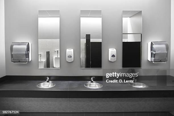 restroom sinks - public toilet stock pictures, royalty-free photos & images