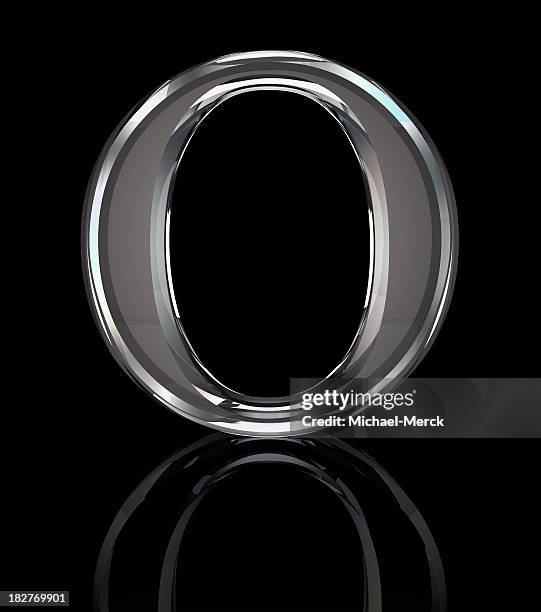 crystal letter o - 3d typography stock pictures, royalty-free photos & images