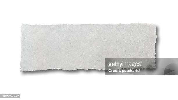 zerrissen stück gefrorene seidenpapier - blatt papier leer stock-fotos und bilder