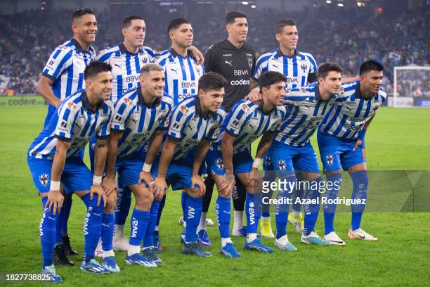 Players of Monterrey pose prior the quarterfinals second leg match between Monterrey and Atletico San Luis as part of the Torneo Apertura 2023 Liga...