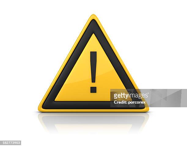 warning sign - exclamation point - warning sign stock pictures, royalty-free photos & images
