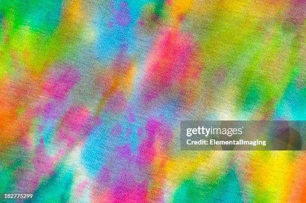 レインボーカラーの絞り染めの背景パターンまたはテクスチャ - tie dye ストックフォトと画像