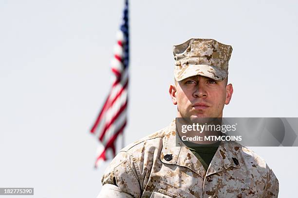 marine - marine corps flag stockfoto's en -beelden