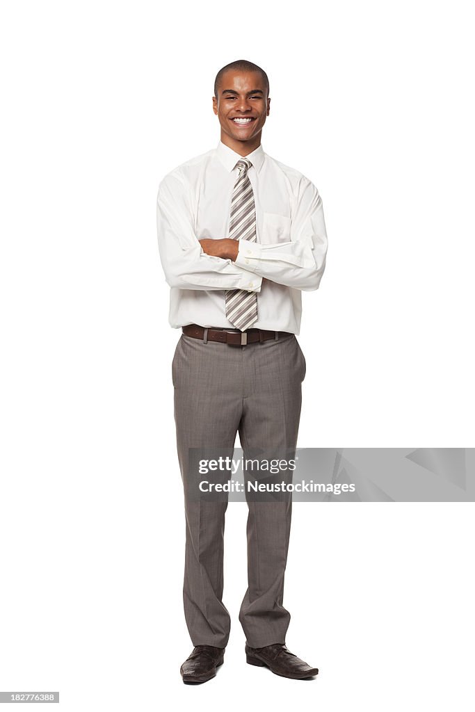 Smiling Young Businessman. Isolated.