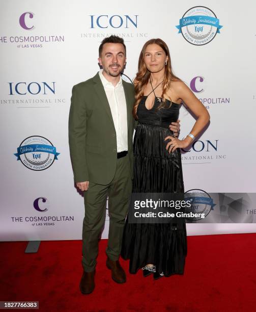 Frankie Muniz and Paige Muniz attend the Mark Wahlberg Youth Foundation Celebrity Invitational Gala at The Chelsea at The Cosmopolitan of Las Vegas...