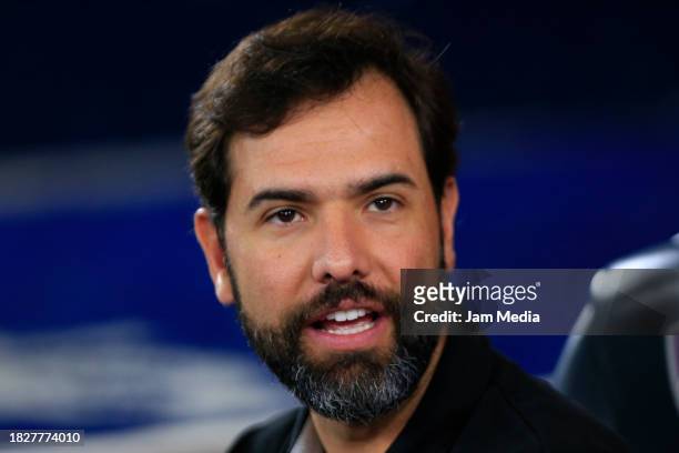 Gustavo Da Silva, head coach of San Luis, looks on prior the quarterfinals second leg match between Monterrey and Atletico San Luis as part of the...