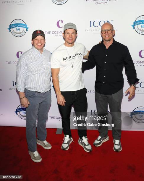 Jim Wahlberg, Mark Wahlberg and Paul Wahlberg attend the Mark Wahlberg Youth Foundation Celebrity Invitational Gala at The Chelsea at The...