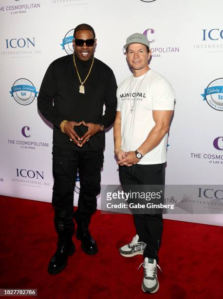 Busta Rhymes and Mark Wahlberg attend the Mark Wahlberg Youth Foundation Celebrity Invitational Gala at The Chelsea at The Cosmopolitan of Las Vegas...