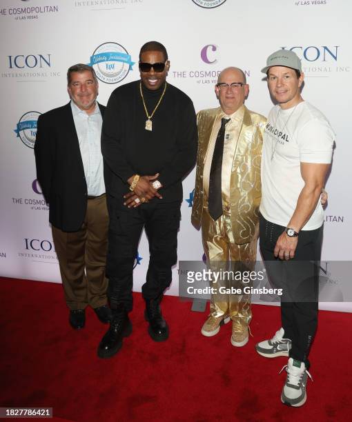 Pete Falcone, Busta Rhymes, Chick Lee and Mark Wahlberg attend the Mark Wahlberg Youth Foundation Celebrity Invitational Gala at The Chelsea at The...
