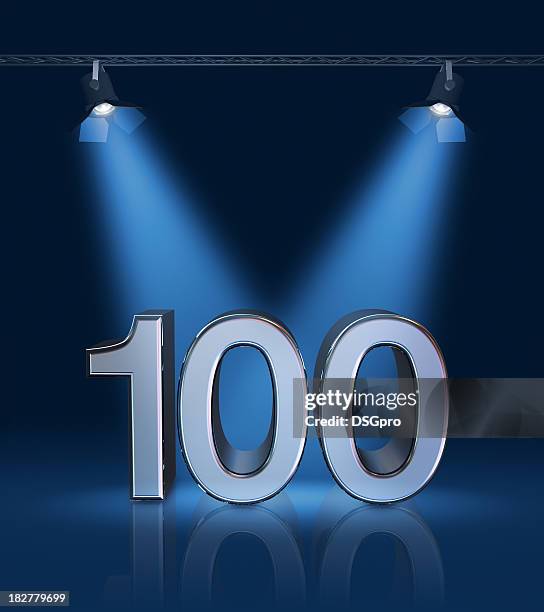 anniversary 100 - getal 100 stockfoto's en -beelden