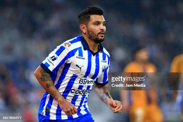 Jesus Corona of Monterrey looks on during the quarterfinals second leg match between Monterrey and Atletico San Luis as part of the Torneo Apertura...