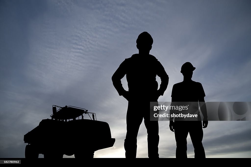 Construction Workers and Truck