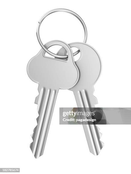 llaves de plata - house key fotografías e imágenes de stock