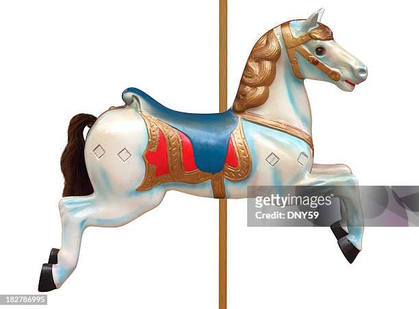 carousel horse - horse isolated stock pictures, royalty-free photos & images