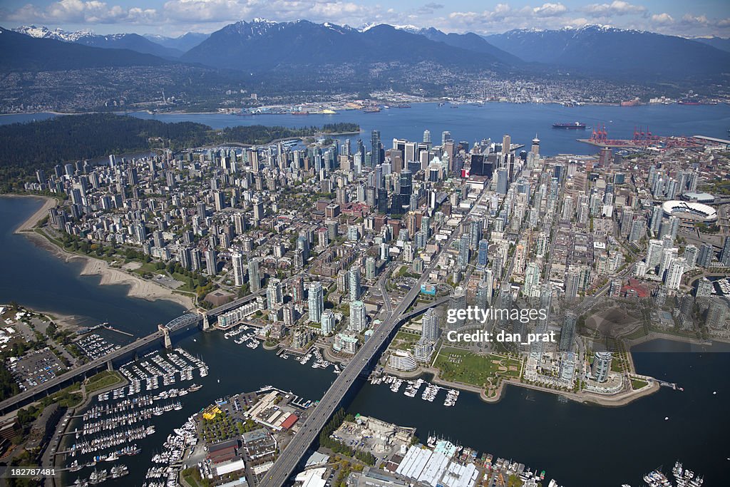 Luftaufnahme der Innenstadt von Vancouver