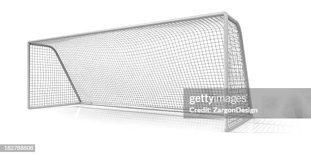 a soccer net on a white background - netting stock pictures, royalty-free photos & images