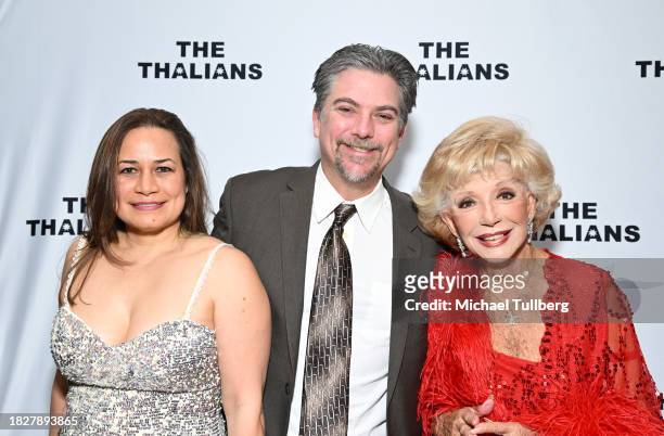 Joanie Miller, Jeremy Miller and Ruta Lee attend the Thalians annual Winter Gala honoring Gary Sinise with the 2023 Mr. Wonderful Award at Brentwood...