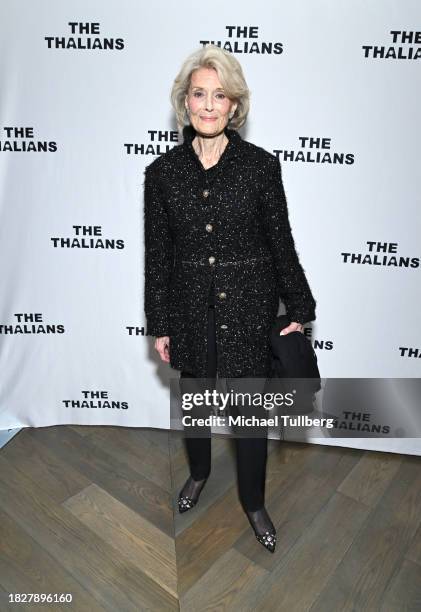 Constance Towers attends the Thalians annual Winter Gala honoring Gary Sinise with the 2023 Mr. Wonderful Award at Brentwood Country Club on December...