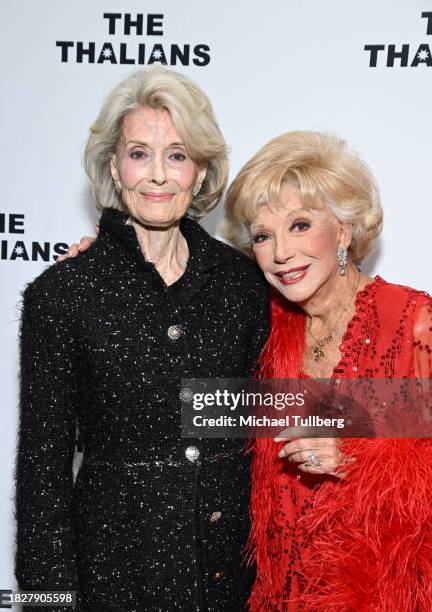 Constance Towers and Ruta Lee attend the Thalians annual Winter Gala honoring Gary Sinise with the 2023 Mr. Wonderful Award at Brentwood Country Club...