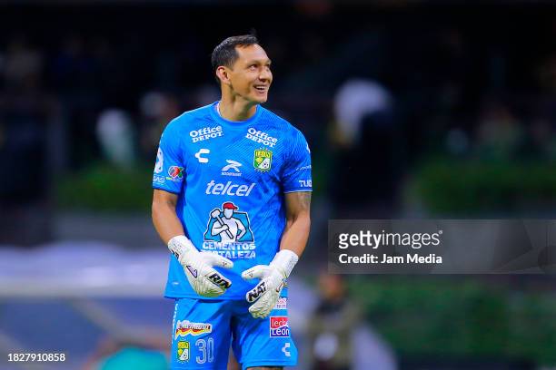 Rodolfo Cota, goalkeeper of Leon during the quarterfinals second leg match between America and Leon as part of the Torneo Apertura 2023 Liga MX at...