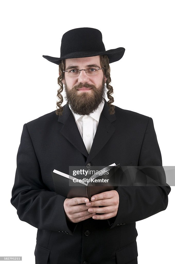 Rabbi holding a book