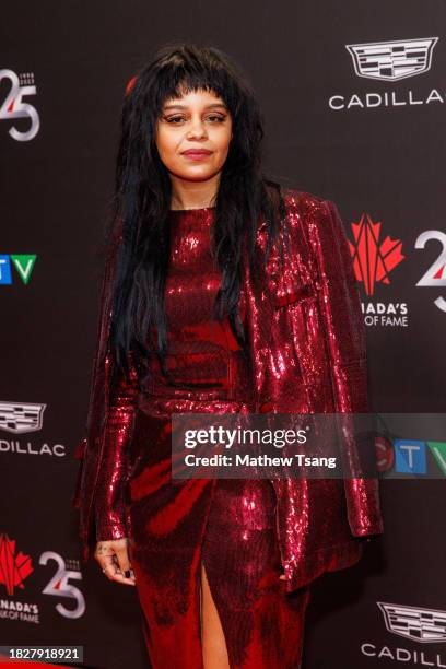 Fefe Dobson attends Canada’s Walk of Fame’s 25th Anniversary Celebration at Metro Toronto Convention Centre on December 02, 2023 in Toronto, Ontario.