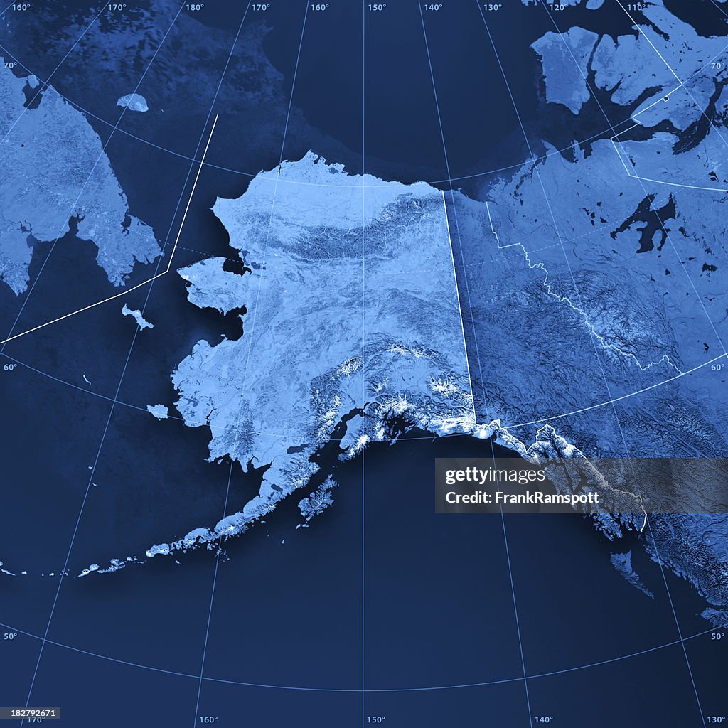 Alasca Topographic mapa