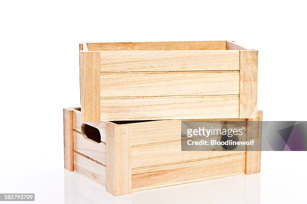 stacked wooden boxes - crate stock pictures, royalty-free photos & images