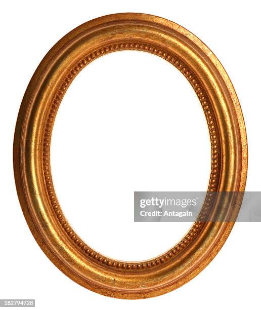 gold picture frame - gold circle bildbanksfoton och bilder