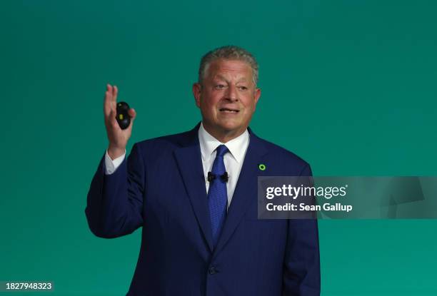 Al Gore, environmentalist and former vice president of the United States, presents the Climate TRACE global greenhouse gases emissions database on...