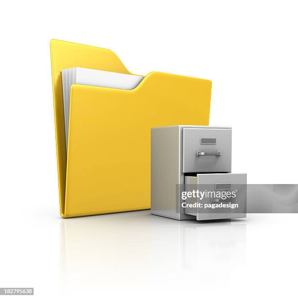 folder and archives - 3d map stockfoto's en -beelden