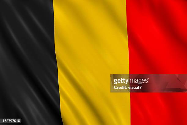 bandiera del belgio - belgio foto e immagini stock