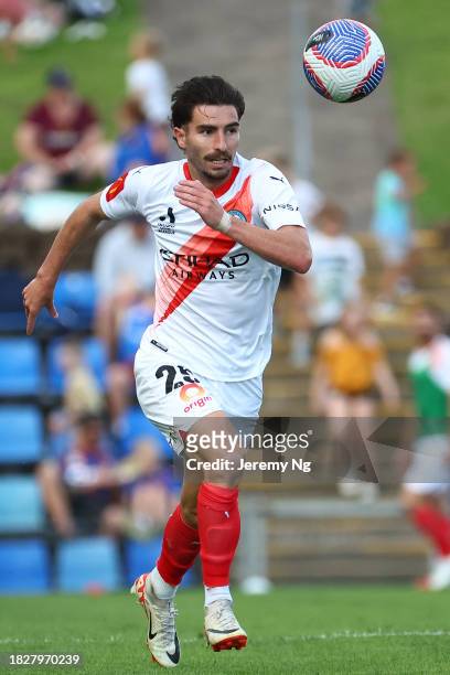Callum Talbot of Melbourne City gains possession during the A-League Men round six match between Newcastle Jets and Melbourne City at McDonald Jones...