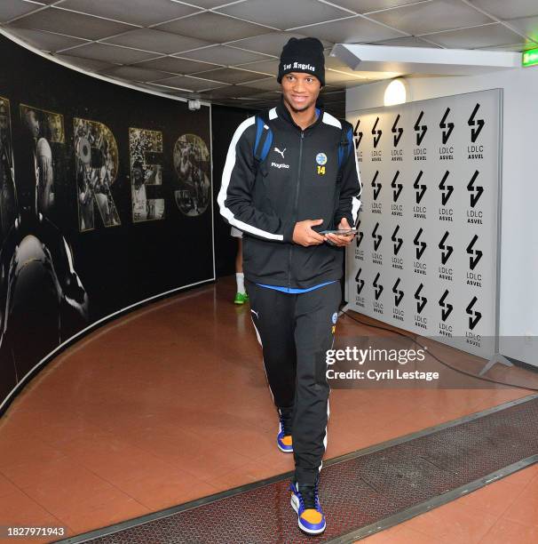 Jasiel Rivero, #14of Maccabi Playtika Tel Aviv arrival during the Turkish Airlines EuroLeague Regular Season Round 12 match between LDLC Asvel...