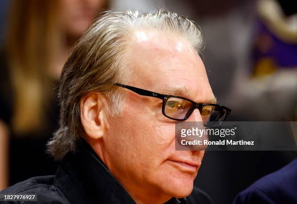 Bill Maher attends a game between the Houston Rockets and the Los Angeles Lakers at Crypto.com Arena on December 02, 2023 in Los Angeles, California....