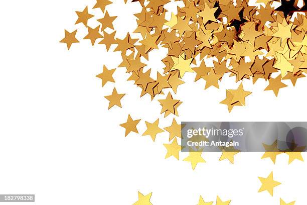 golden stars - gold star stock pictures, royalty-free photos & images