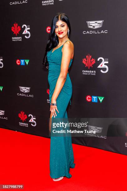 Aditi Sivakumar attends Canada’s Walk of Fame’s 25th Anniversary Celebration at Metro Toronto Convention Centre on December 02, 2023 in Toronto,...