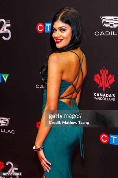 Aditi Sivakumar attends Canada’s Walk of Fame’s 25th Anniversary Celebration at Metro Toronto Convention Centre on December 02, 2023 in Toronto,...