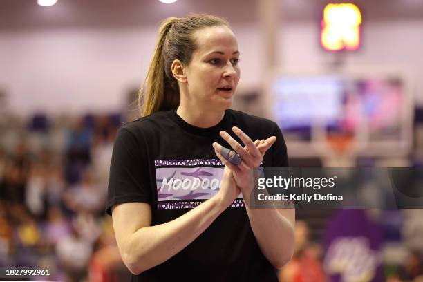 Keely Froling of the Boomers warms up during the WNBL match between Melbourne Boomers and Perth Lynx at Melbourne Sports Centres - Parkville, on...