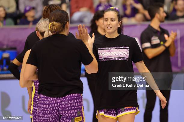 Grace Graham of the Boomers runs out during the WNBL match between Melbourne Boomers and Perth Lynx at Melbourne Sports Centres - Parkville, on...