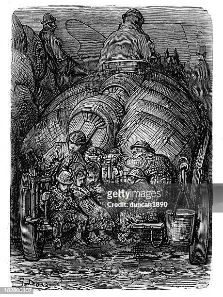 illustrations, cliparts, dessins animés et icônes de victorian londres dray de brewer - beer cart