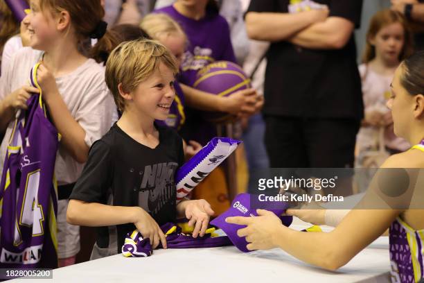 Fans show support during the WNBL match between Melbourne Boomers and Perth Lynx at Melbourne Sports Centres - Parkville, on December 03 in...