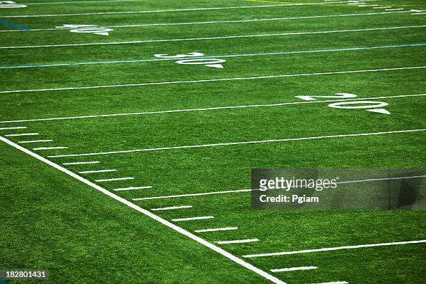 american football field - american football field stock pictures, royalty-free photos & images