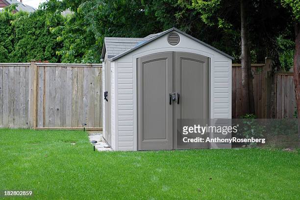 backyard shed - shed stock pictures, royalty-free photos & images