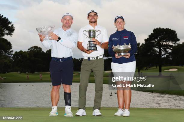 Lachlan Wood of Australia winner of All Abilities, Joaquin Niemann of Chile winner of Men's and Ashleigh Buhai of South Africa winner of Women's,...