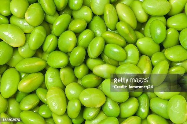 soy beans background - edamame stock pictures, royalty-free photos & images