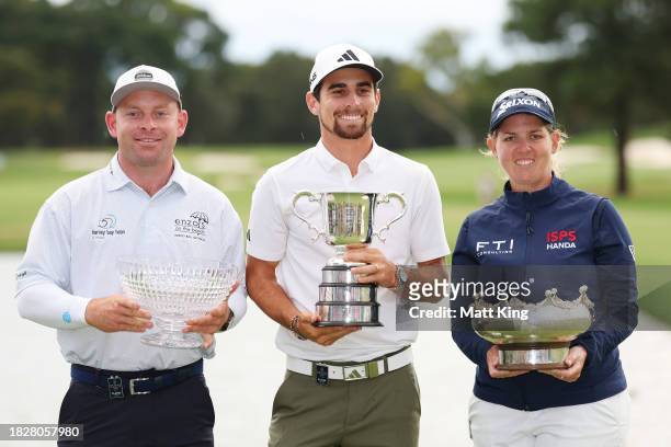 Lachlan Wood of Australia winner of All Abilities, Joaquin Niemann of Chile winner of Men's and Ashleigh Buhai of South Africa winner of Women's,...