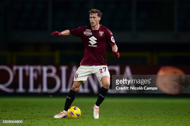 Mergim Vojvoda of Torino FC in action during the Serie A football match between Torino FC and Atalanta BC. Torino FC won 3-0 over Atalanta BC.