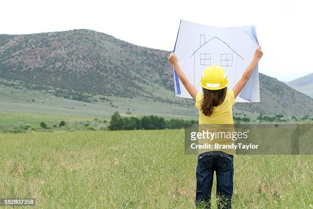 big dreams - grand plans for new home stock pictures, royalty-free photos & images