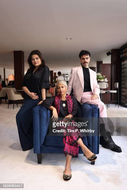 Bakhtawar Mazhar, Iram Parveen Bilal and Gulshan Majeed attend the press junket for "One of a kind" during the Red Sea International Film Festival...